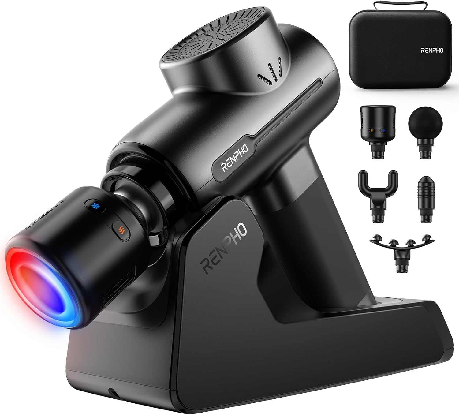 RENPHO Massage Gun: Deep Tissue, Smart App & Heat Options